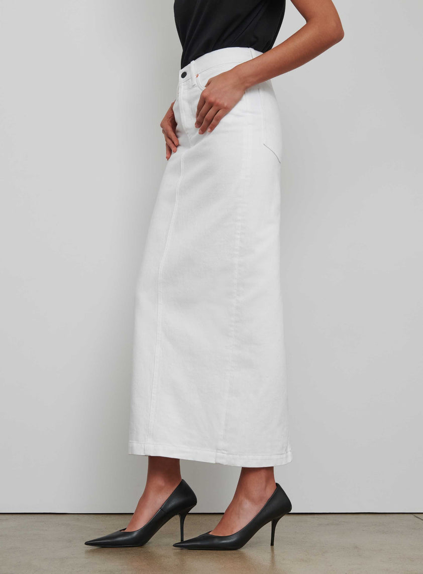 Denim Column Skirt